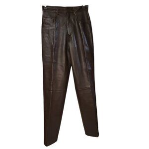 Isabella Bird Vintage Women's Brown Genuine Leather Pants Size 4